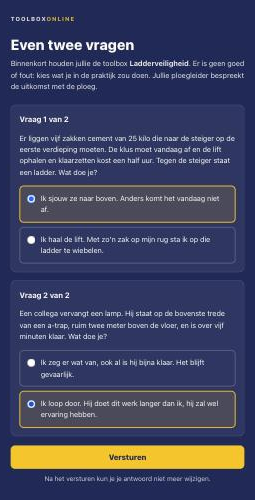 Twee dilemma's op een telefoonscherm