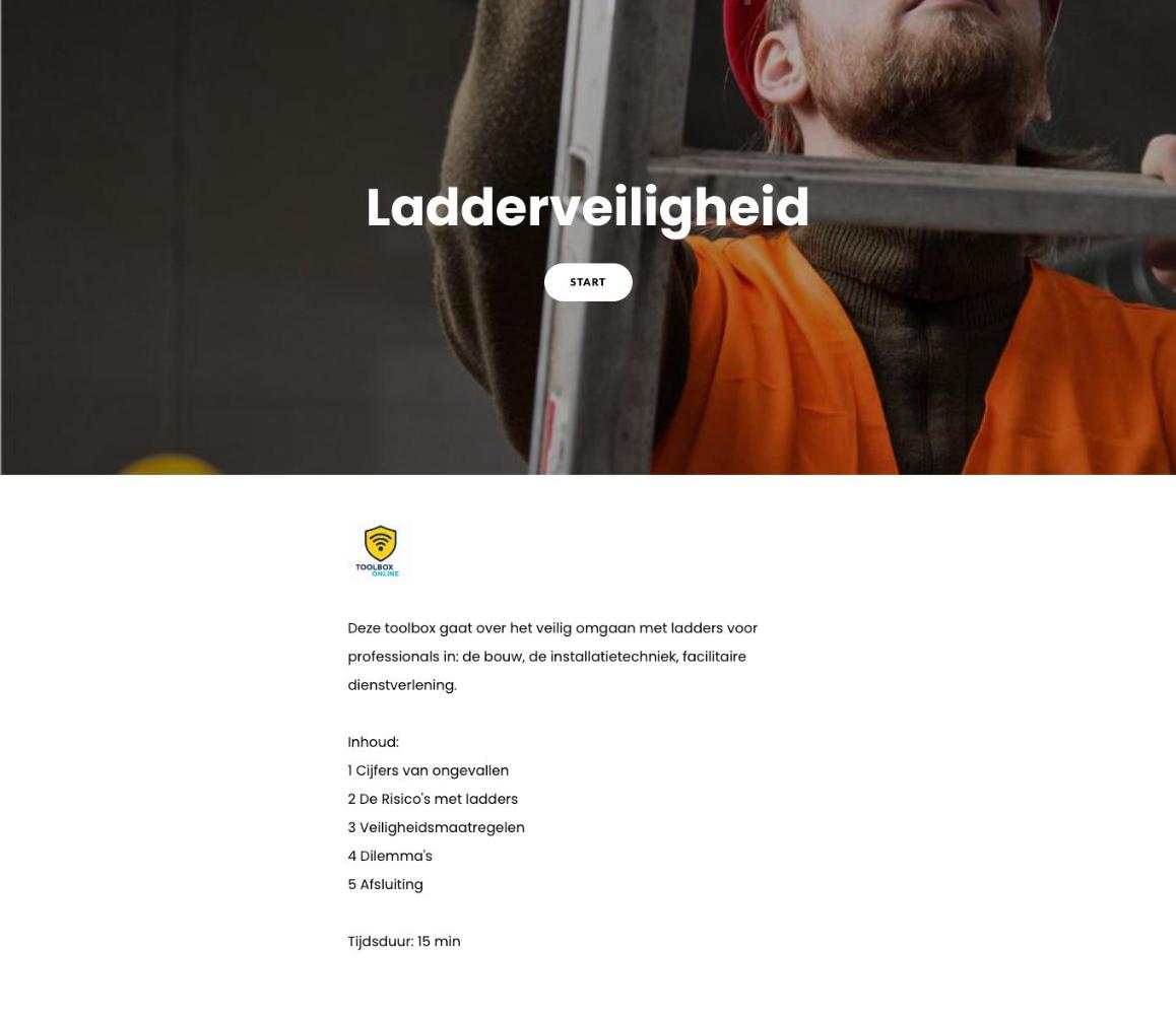 De online toolbox Ladderveiligheid